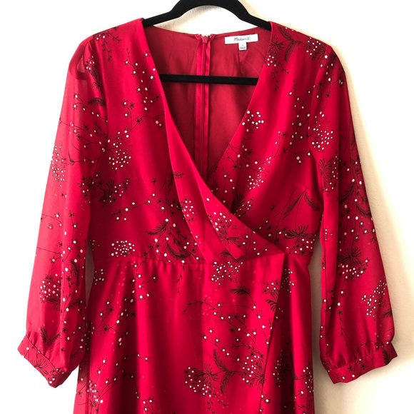 Madewell Hazelwood Wrap-Front Mini Dress in Windswept Floral - Picture 6 of 11